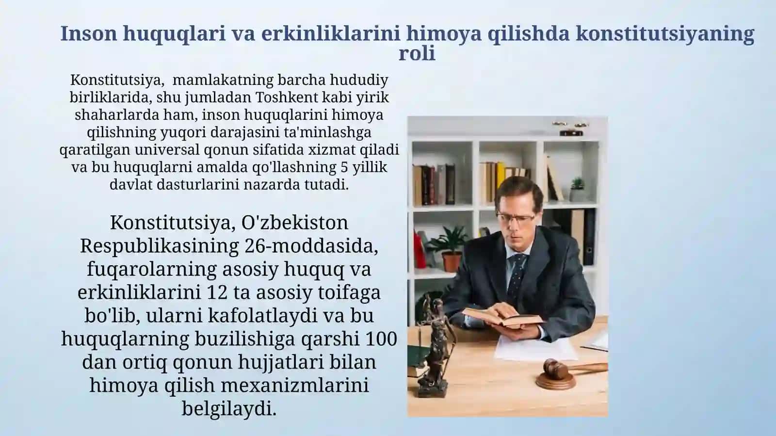Yurist faoliyatida Konstitutsiyaviy huquqning ahamiyati Ergashev Islom 4