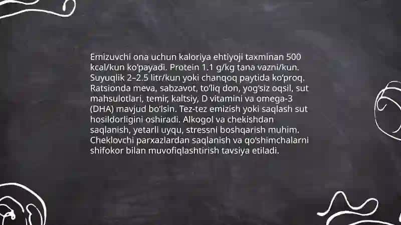 Bolalarni va homilador ayollarni ovqatlantirish 4