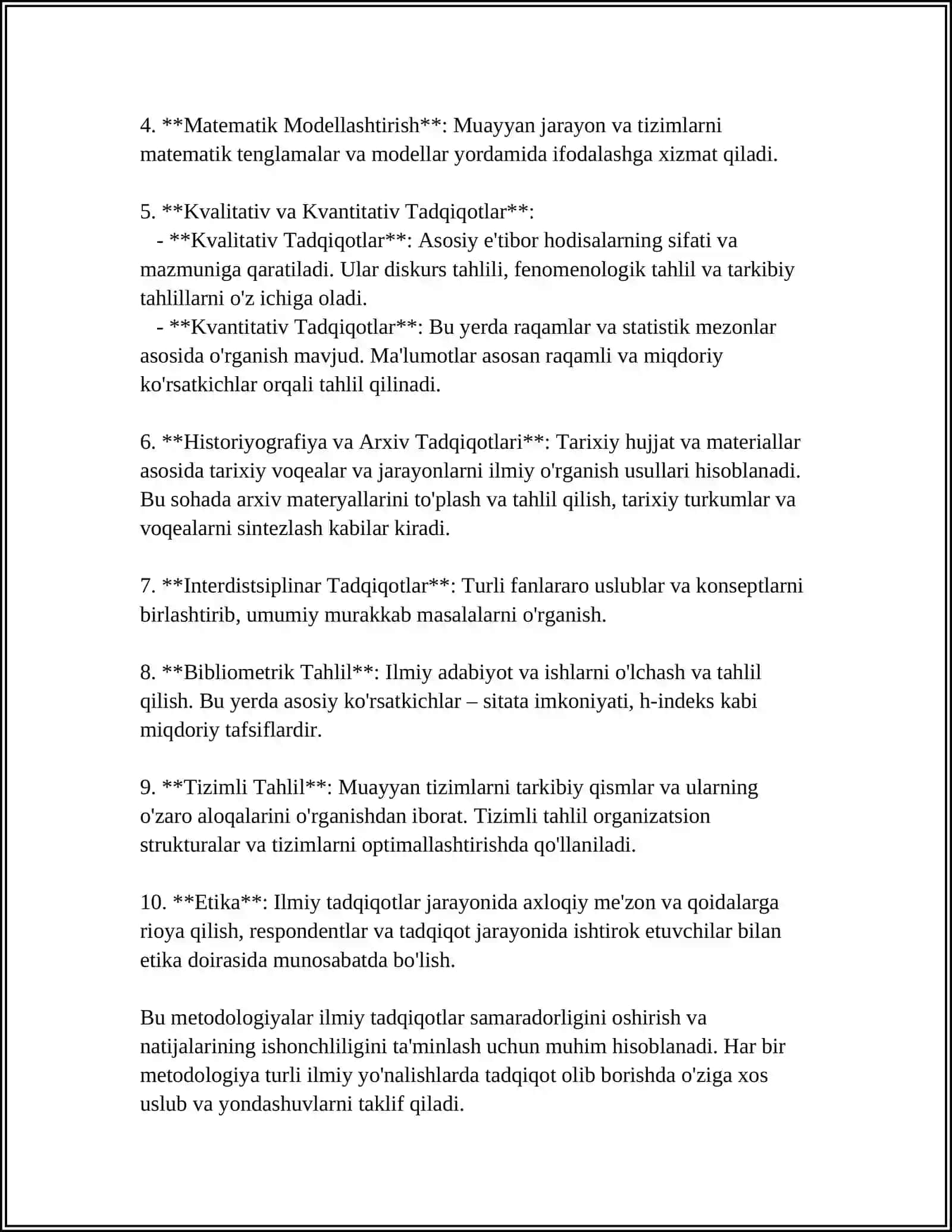 Ilmiy-tadqiqot metodologiyalari 4