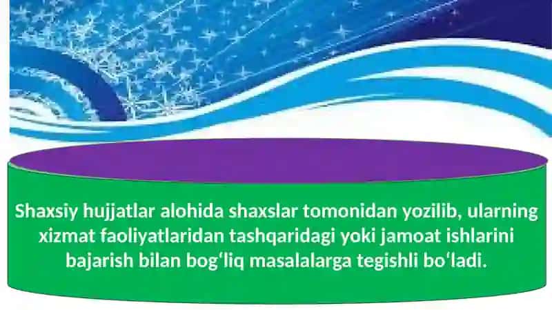 "Davlat tilida ish yuritish" fanidan tayyorlagan taqdimoti 4