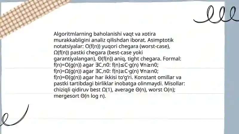 Algoritm va formal tillar nazariyasi asoslari 4