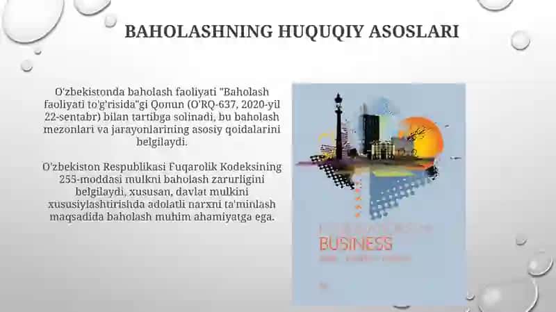 Biznesni baholashning nazariy va huquqiy asoslari 4