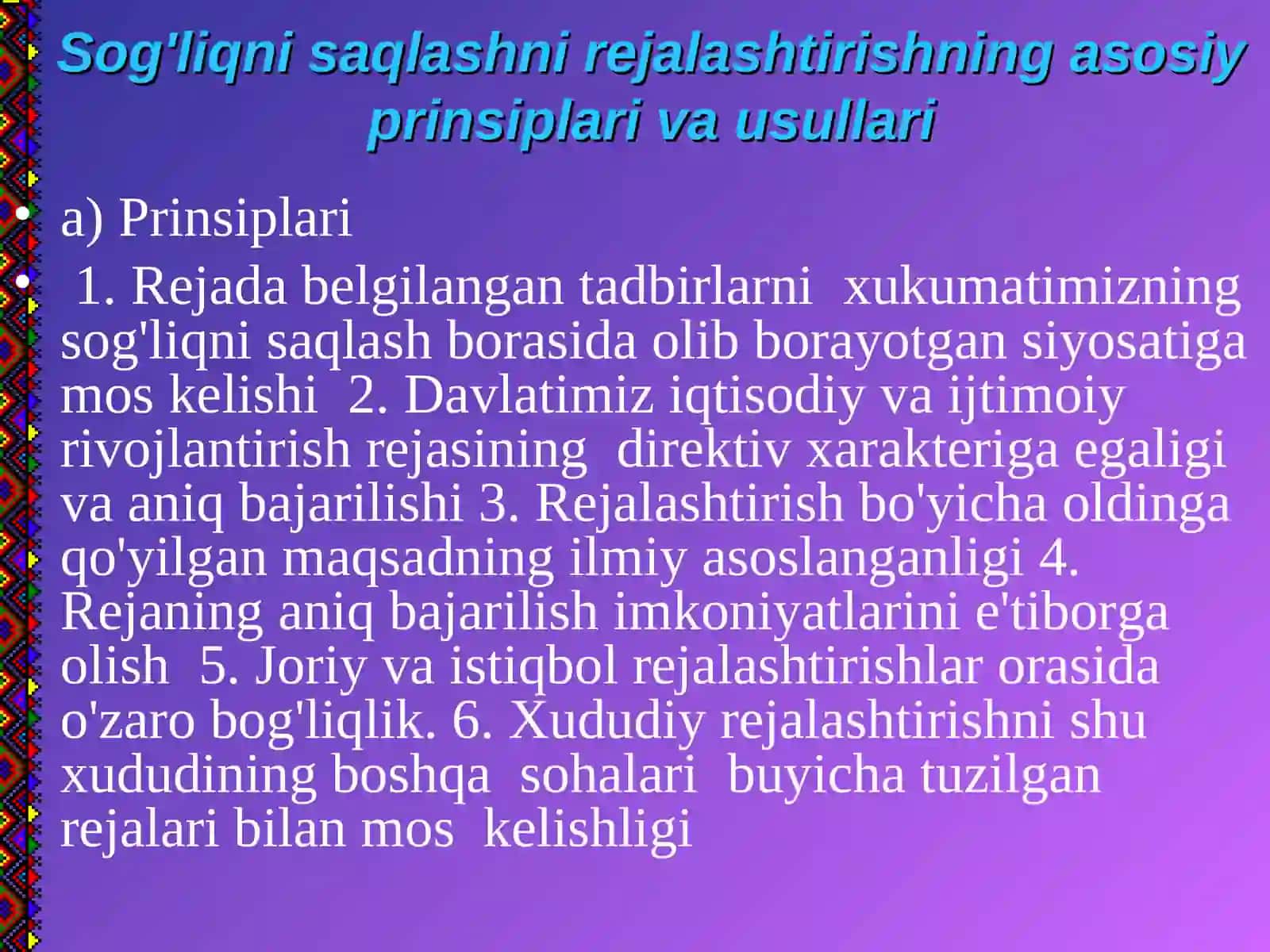 Sog'liqni saqlashga bo'lgan talablar va vazifalar 4