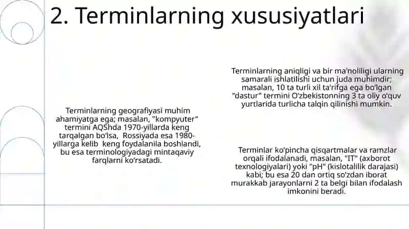 Terminologiya va terminlarga xos xususiyatlar 4