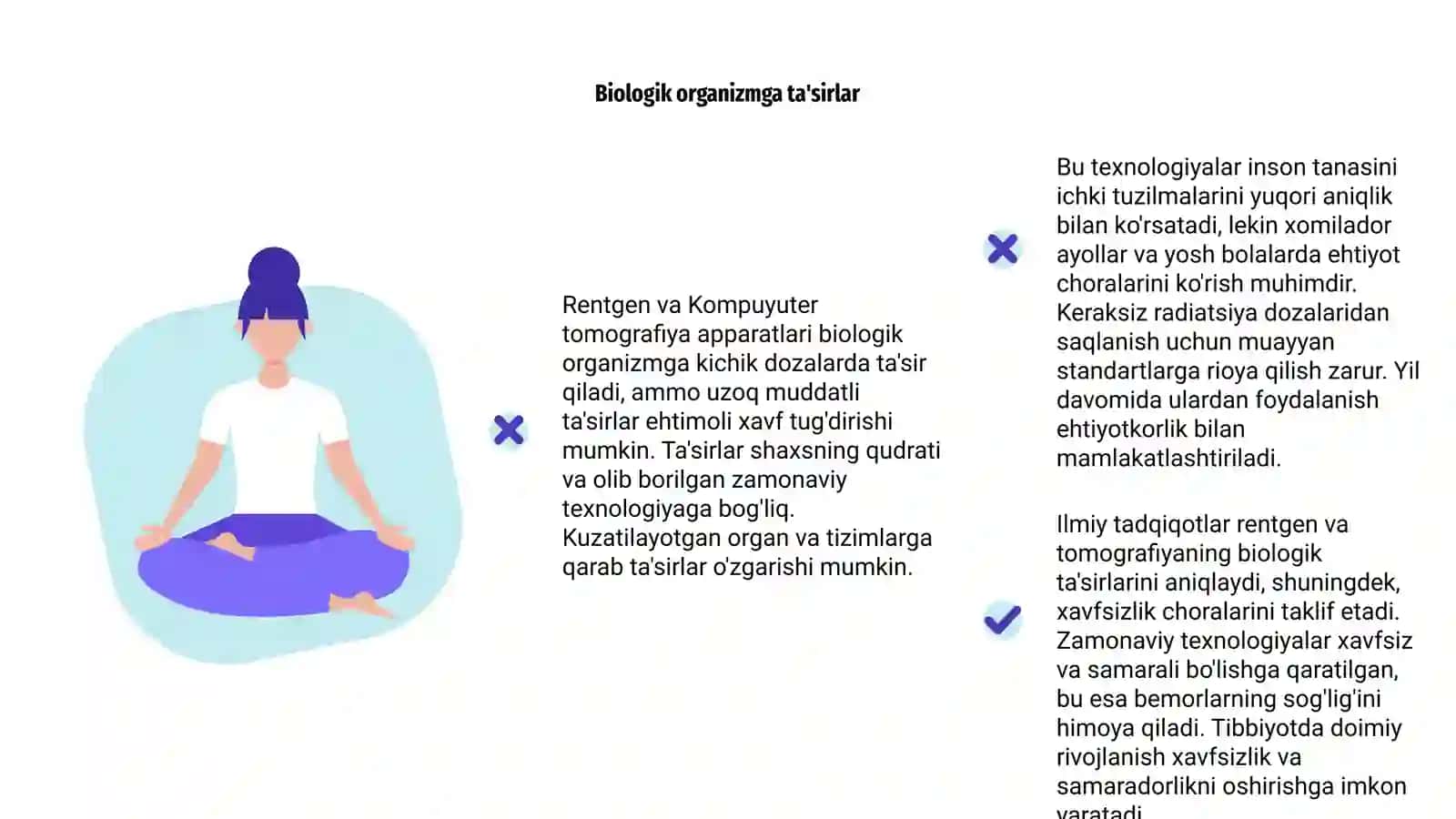 Rentgen va Kompuyuter tomografiya aparatlarining biologik organizimga tasiri 4