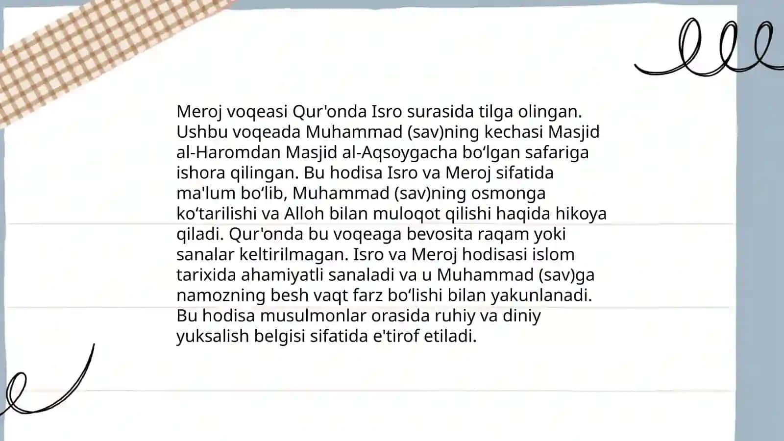 Islomda meroj voqeasi 4