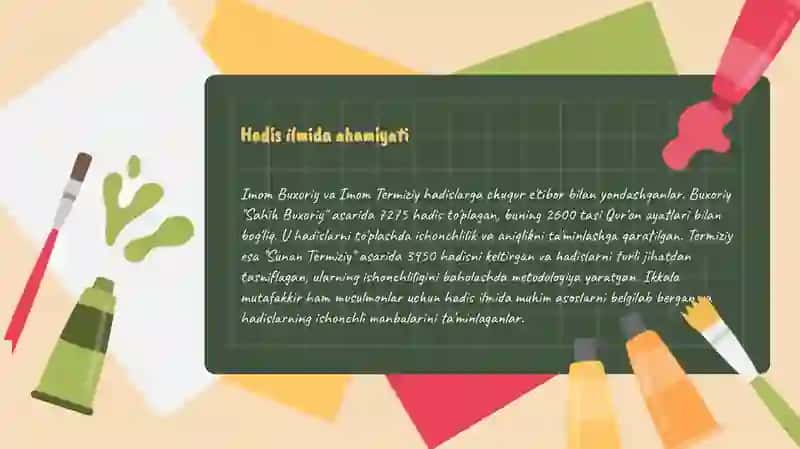 Imom Buxoriy va Imom Termiziyning Hadis Ilmiga Qo'shgan Hissalari 4