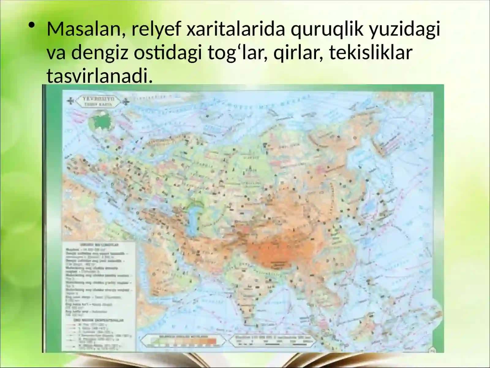 5-sinf Geografiya fanidan Geografik xaritalar dars taqdimoti 4