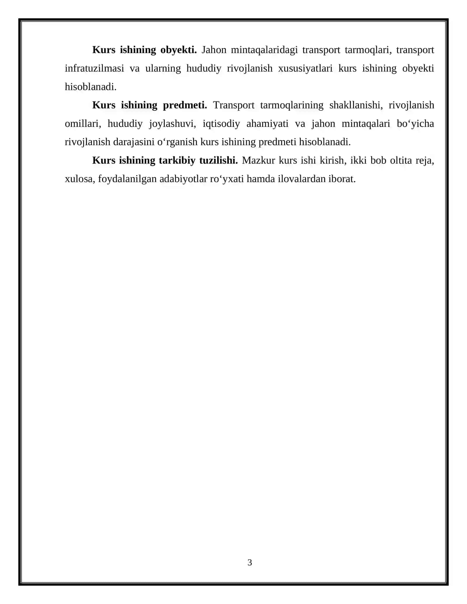 Transport tarmoqlarining jahon mintaqalarida rivojlanishi 4