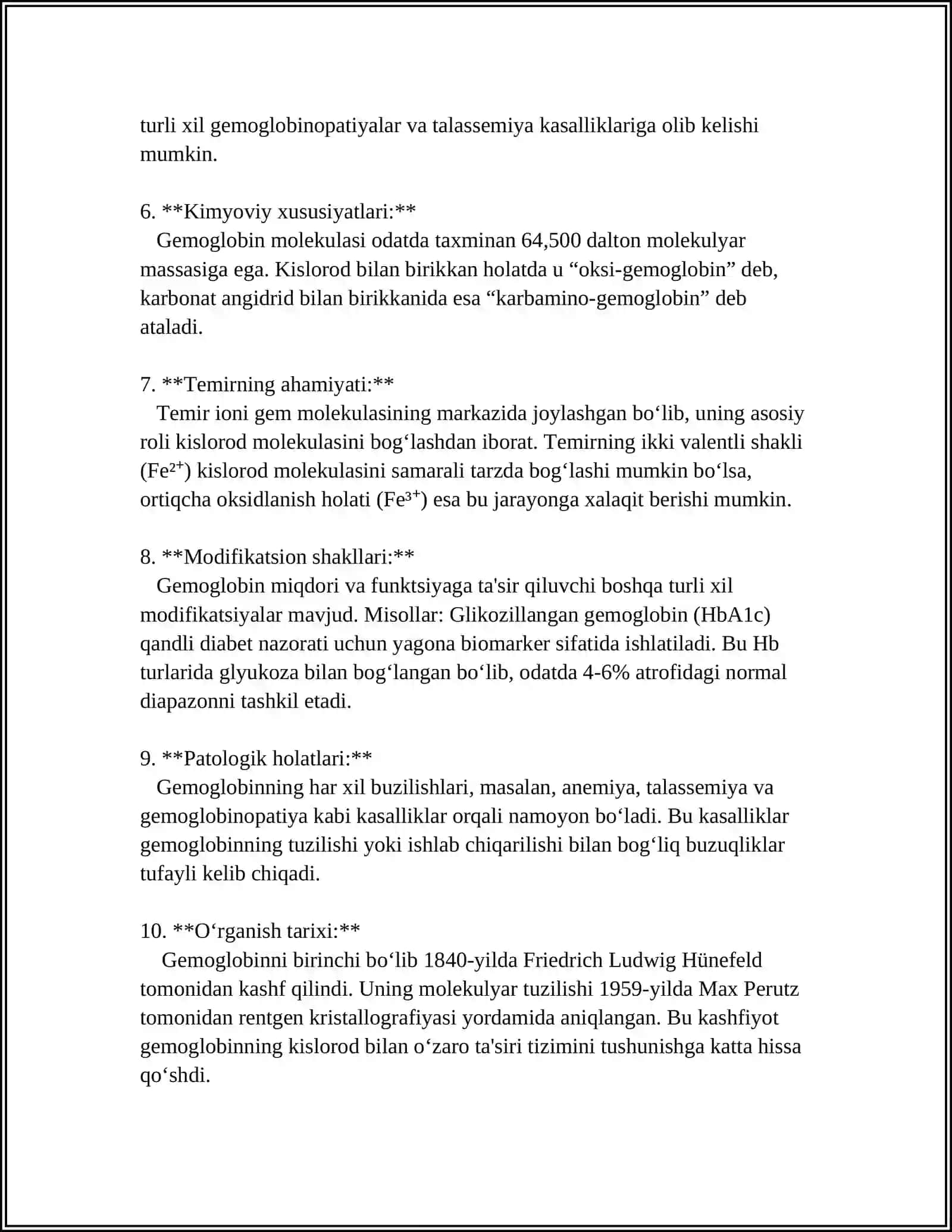 GEMOGLOBIN VA UNING TURLARI 4
