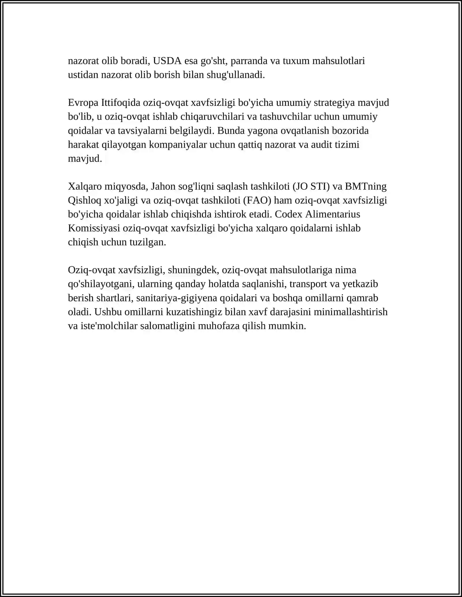 TUPROQA QO’YILADIGAN GIGENIK TALABLAR 4