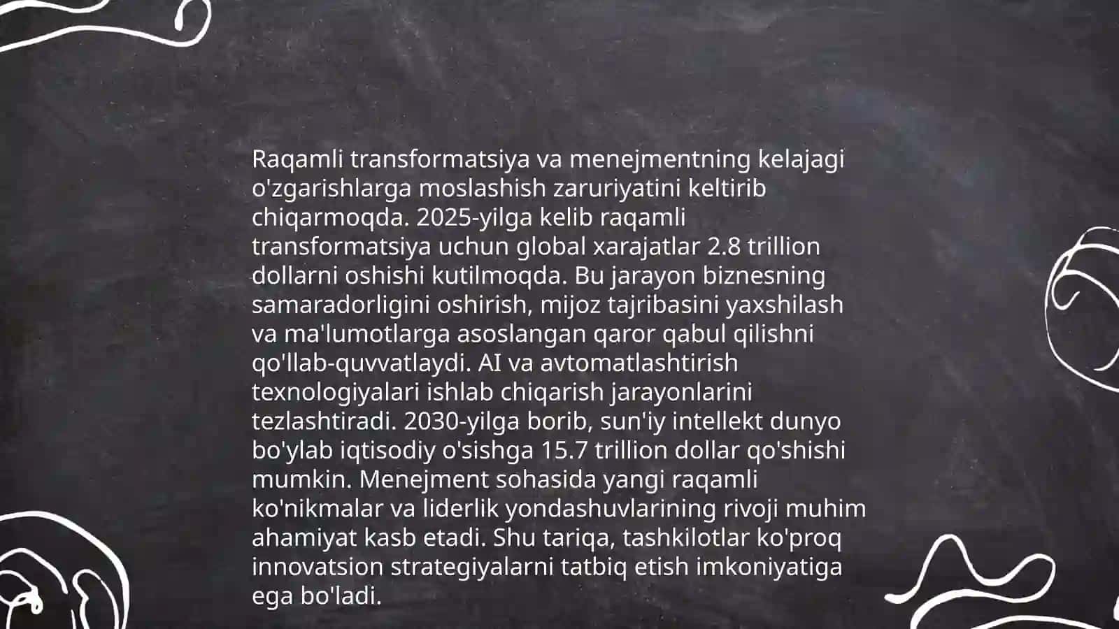 Menejmentning global tendensiyalari va kelajakdagi istiqboli 4