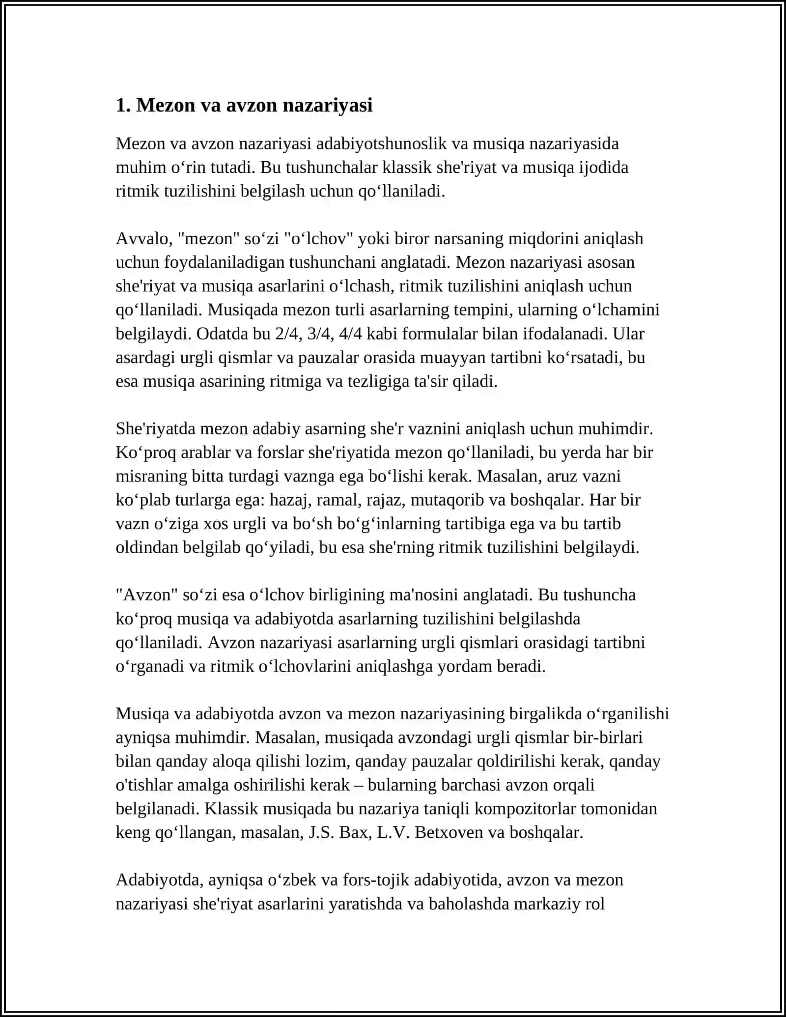 MEZON UL AVZON VA FUNUN UL BALOGʻANI QIYOSIY TAXLILI 4