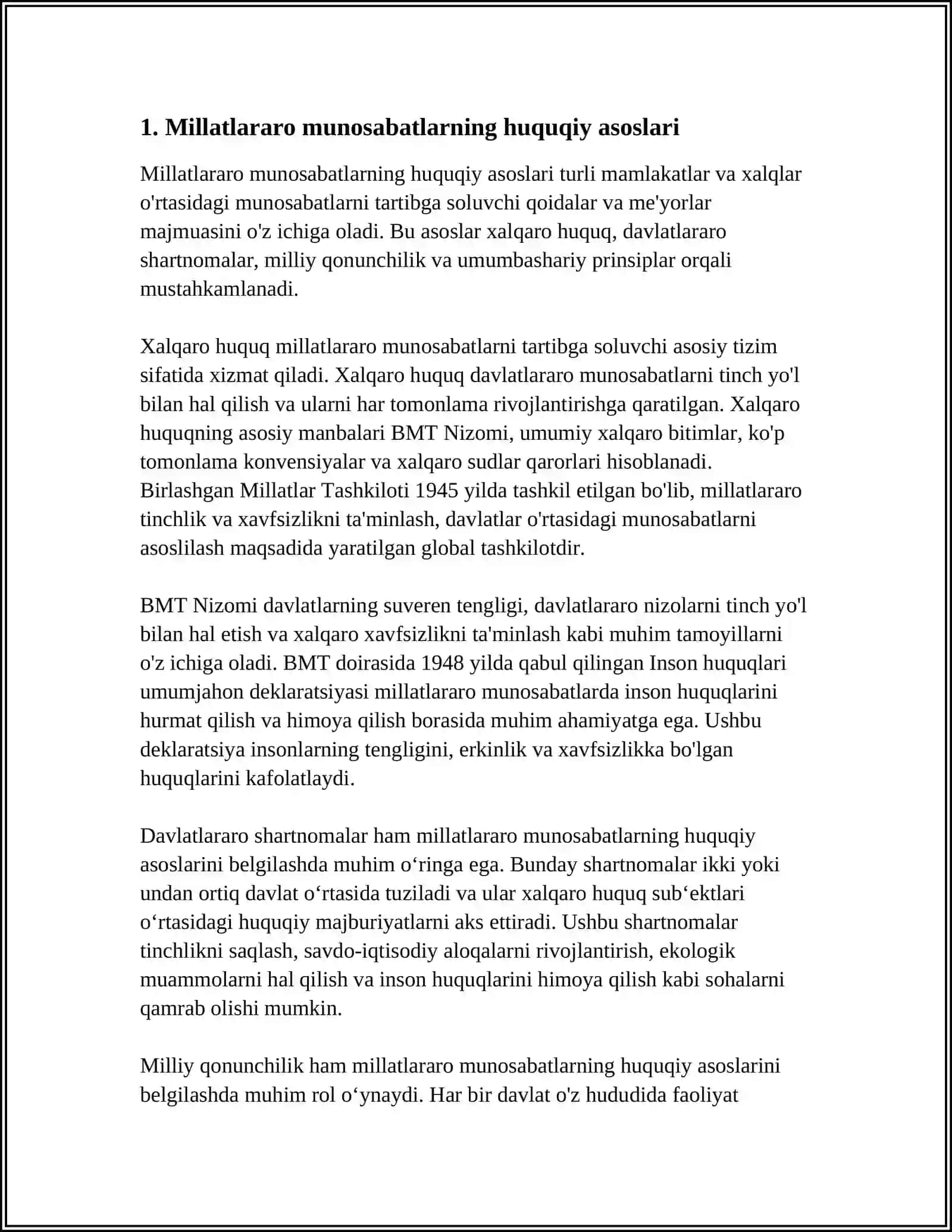 O‘ZBEKISTON RESPUBLIKASI PREZIDENTINING “MILLATLARARO MUNOSABATLAR VA XORIJIY DAVLATLAR BILAN DO‘STONA MUNOSABATLARNI YANADA TAKOMILLASHTIRISH CHORA-TADBIRLARI TO‘G‘RISIDA”GI FARMONI 4