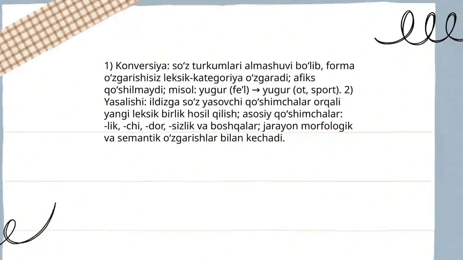 Soʻz turkumlarida soʻz yasalishi 4