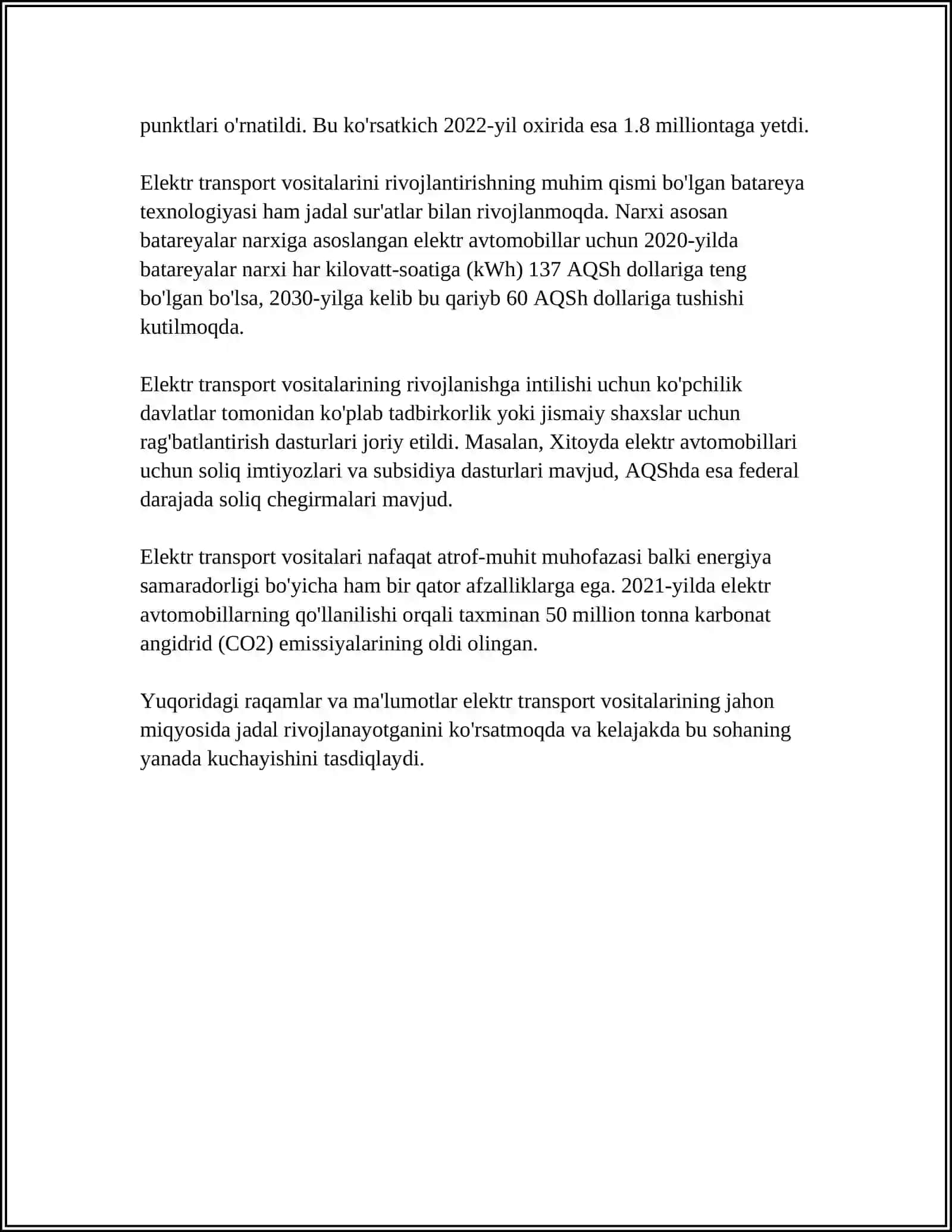 INAVATSION MOBIL ENERGETIK VOSITALAR 4