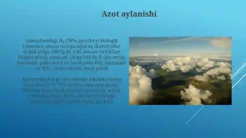 Atmosfera gidrosfera va biosfera geokimyosi 4