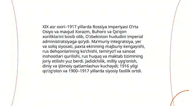 Oʻzbekiston respublikasi rivojlanish bosqichlari 4