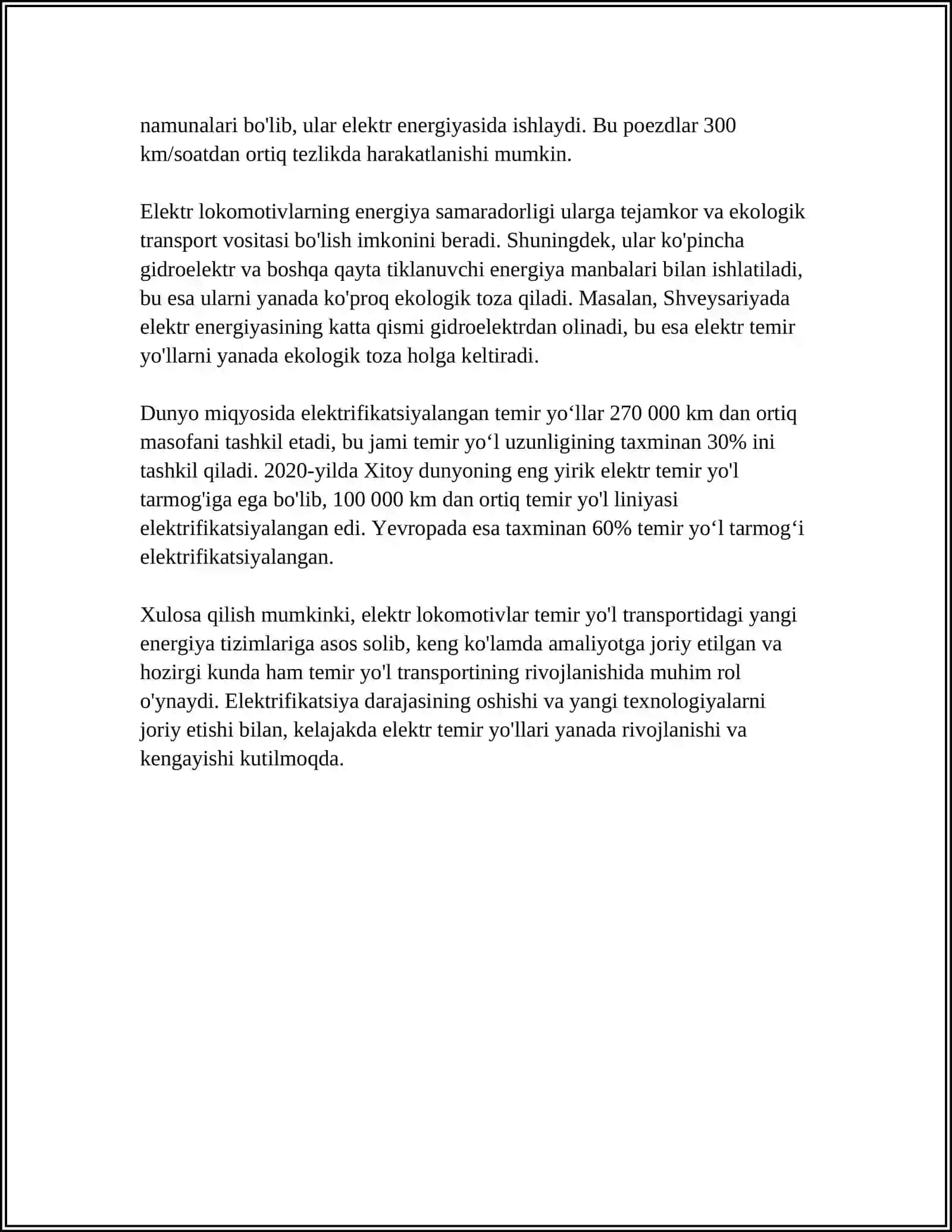 TEMIR YOʻLLARDA TORTUVCHI HARAKAT TARKIBILARI.ELEKTRAVOZLAR 4