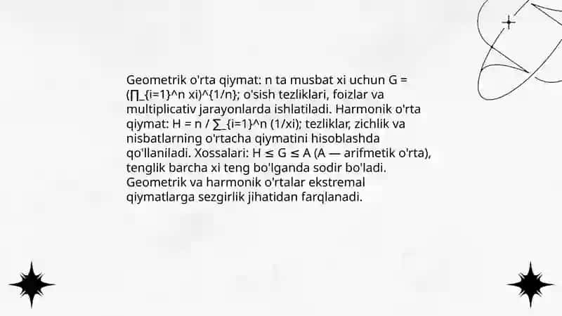 O'rta qiymat 4