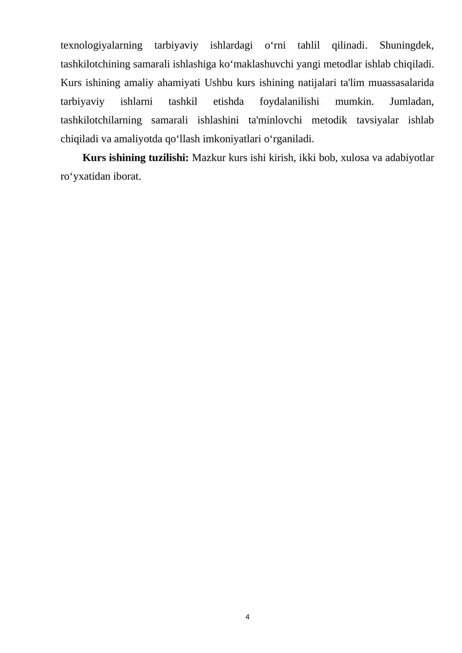 TARBIYAVIY ISHLARNI TASHKIL ETISHDA TASHKILOTCHILIKNING ISHLASH METODIKASI 4