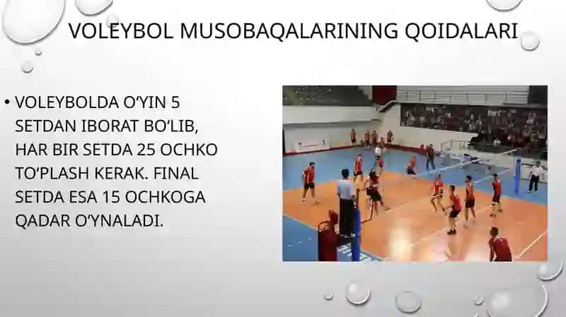 Voleybol va basketbol sport turlari bo‘yicha musobaqalarni o‘tkazish usullari va hakamlik qilish 4