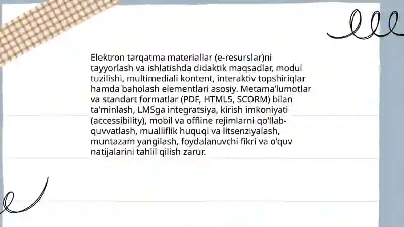 Informatikani oʻqitishda tarqatma materiallar va mustaqil taʼlimdan samarali foydalanish 4