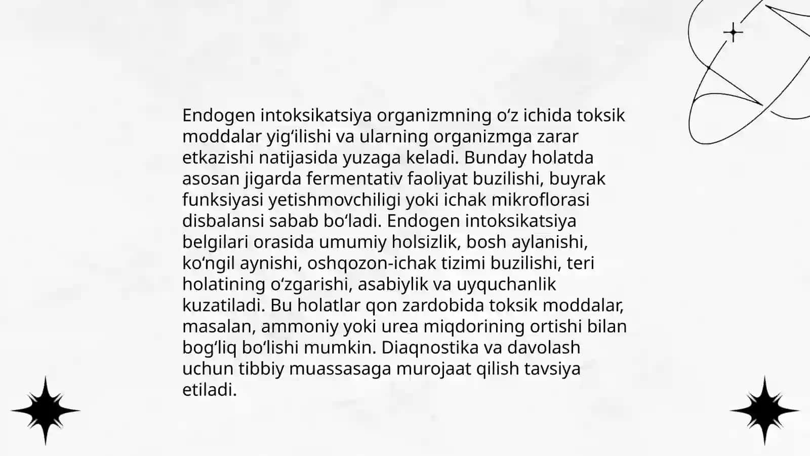 Oʻtkir endogen intoksitatsiyalar va komalar 4