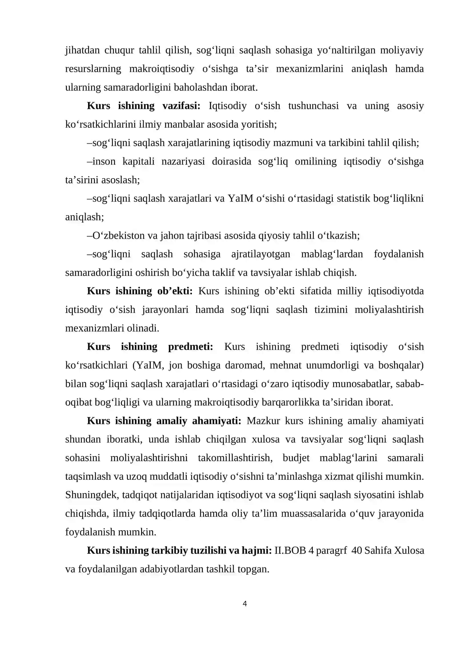 IQTISODIY O‘SISH VA SOG‘LIQNI SAQLASH XARAJATLARI O‘RTASIDAGI BOG‘LIQLIK 4