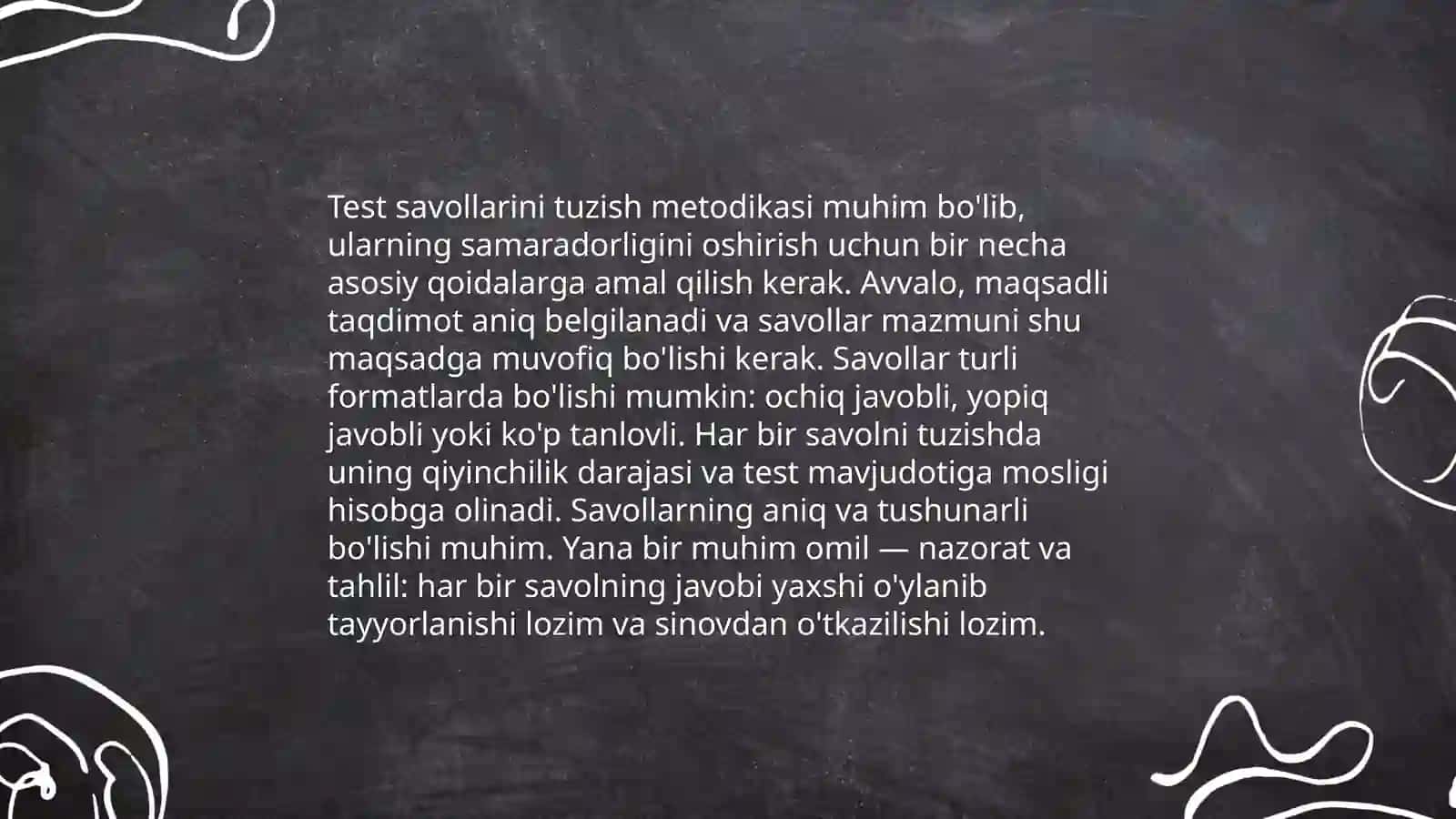Testtologiya 4