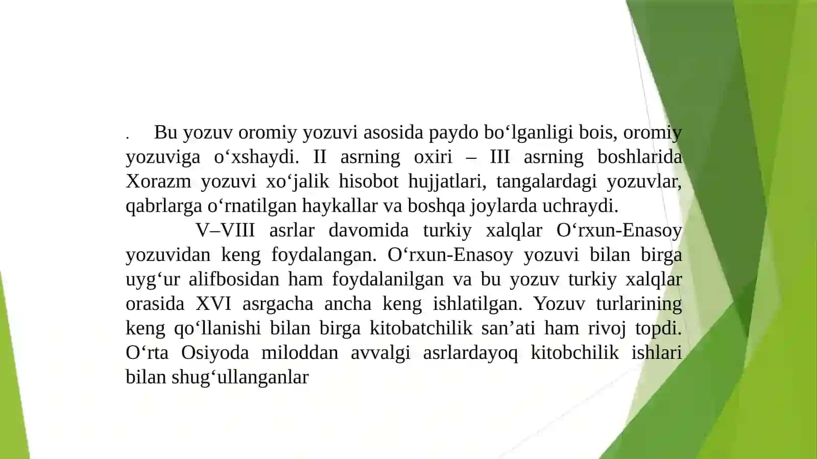 O’zbek matinshunosligining rivojlanish bosqichi. Kitobat va uning ilk namunalari 4