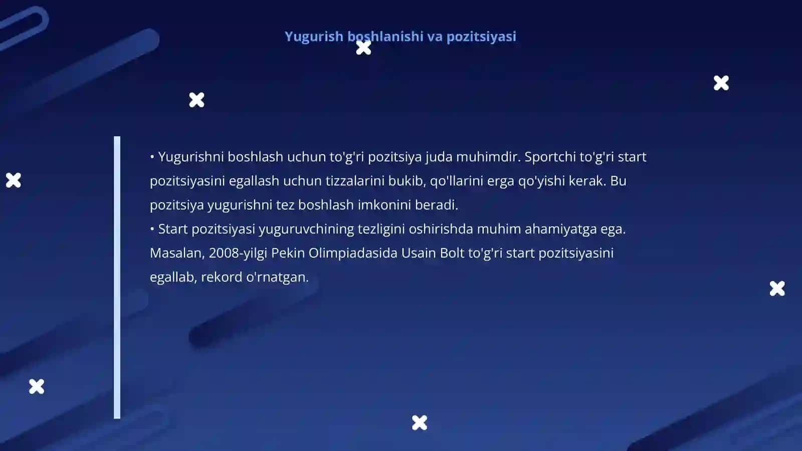 Qisqa masofaga yugurish texnikasi 4