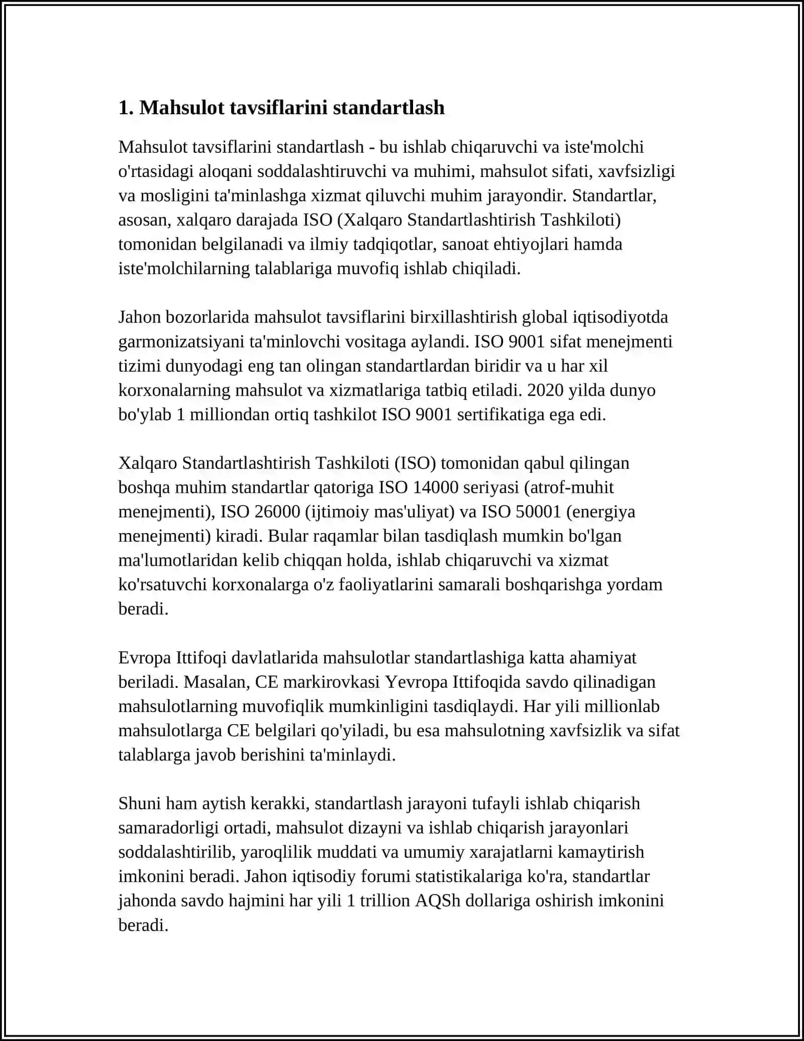 MAHSULOT HAQIDAGI MA’LUMOTLARNI STANDARTLASH VA KODLASH 4