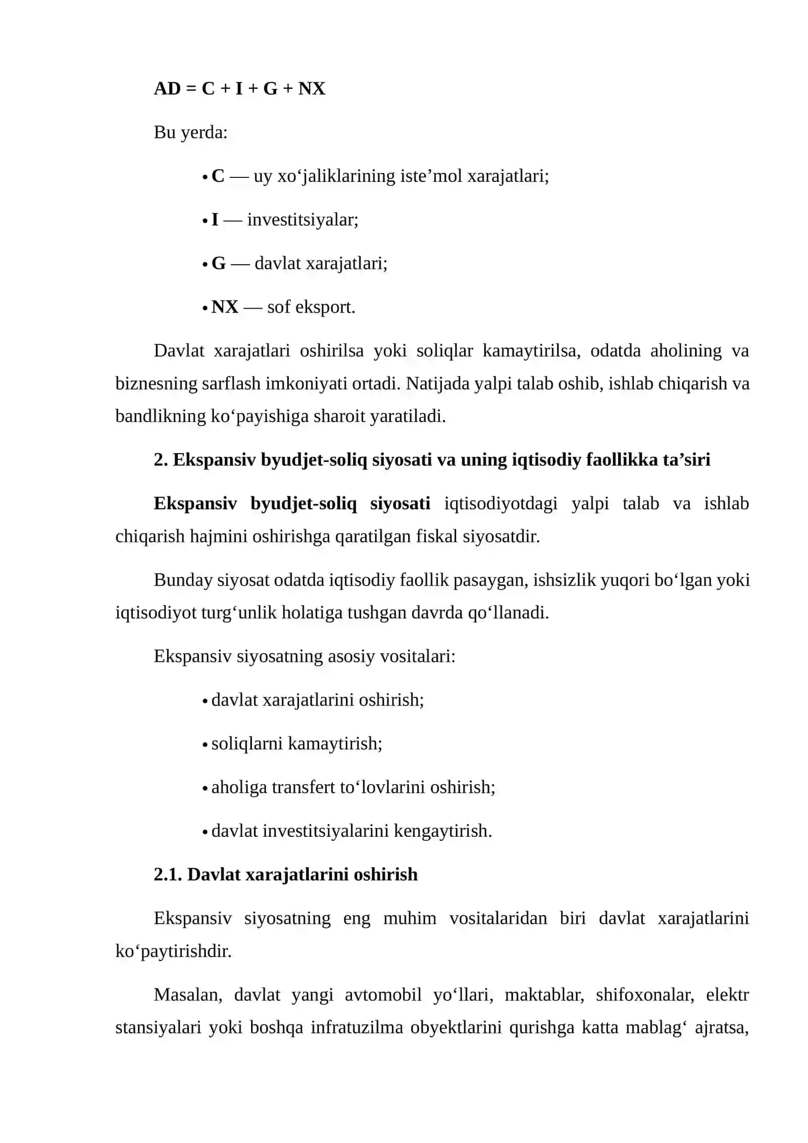 Byudjet-soliq siyosatining iqtisodiy faollikka ta’siri 4