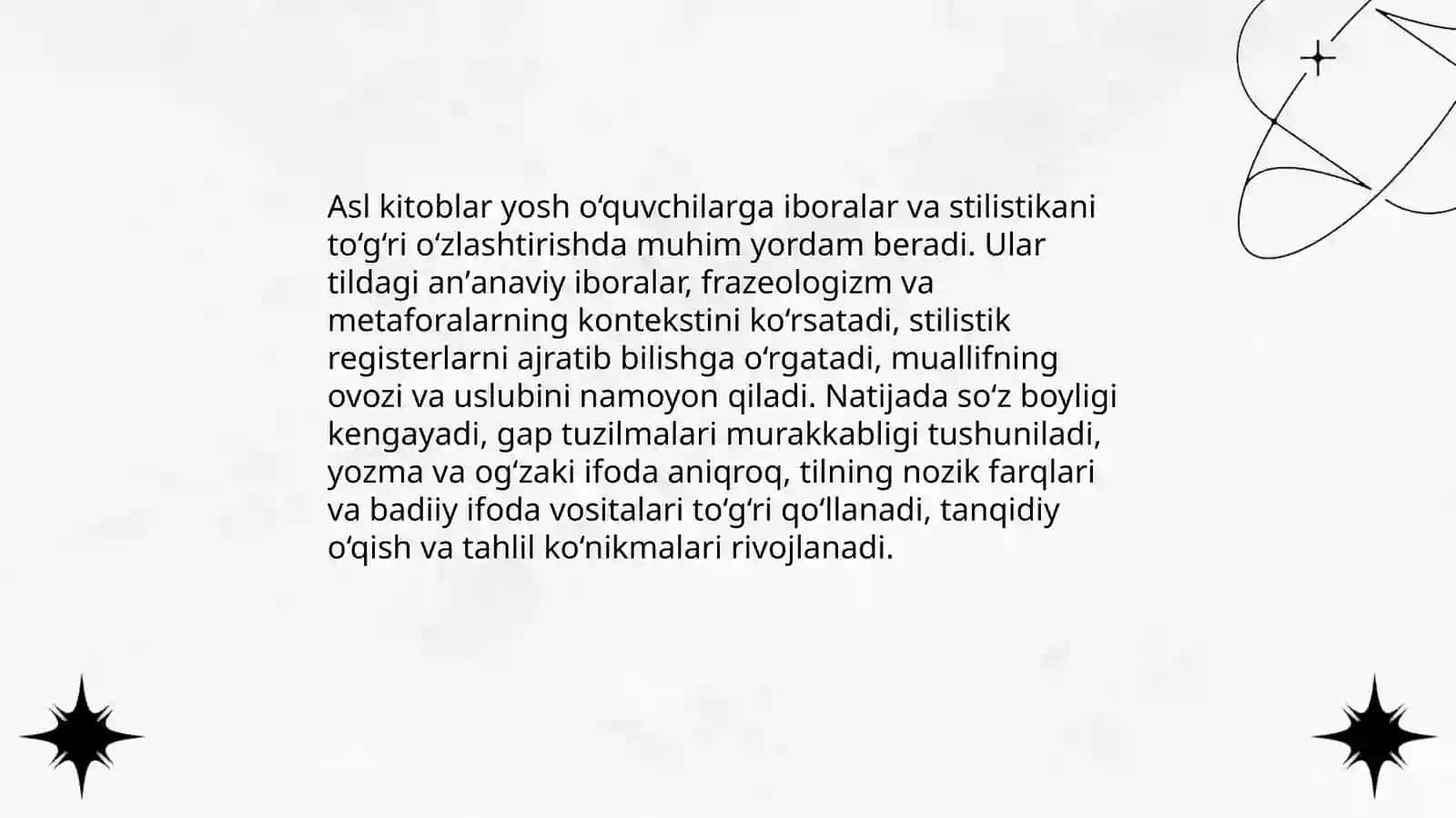 Yosh o‘quvchilarga asl kitoblarni o'qishga o'rgatishning afzallaiklari 4