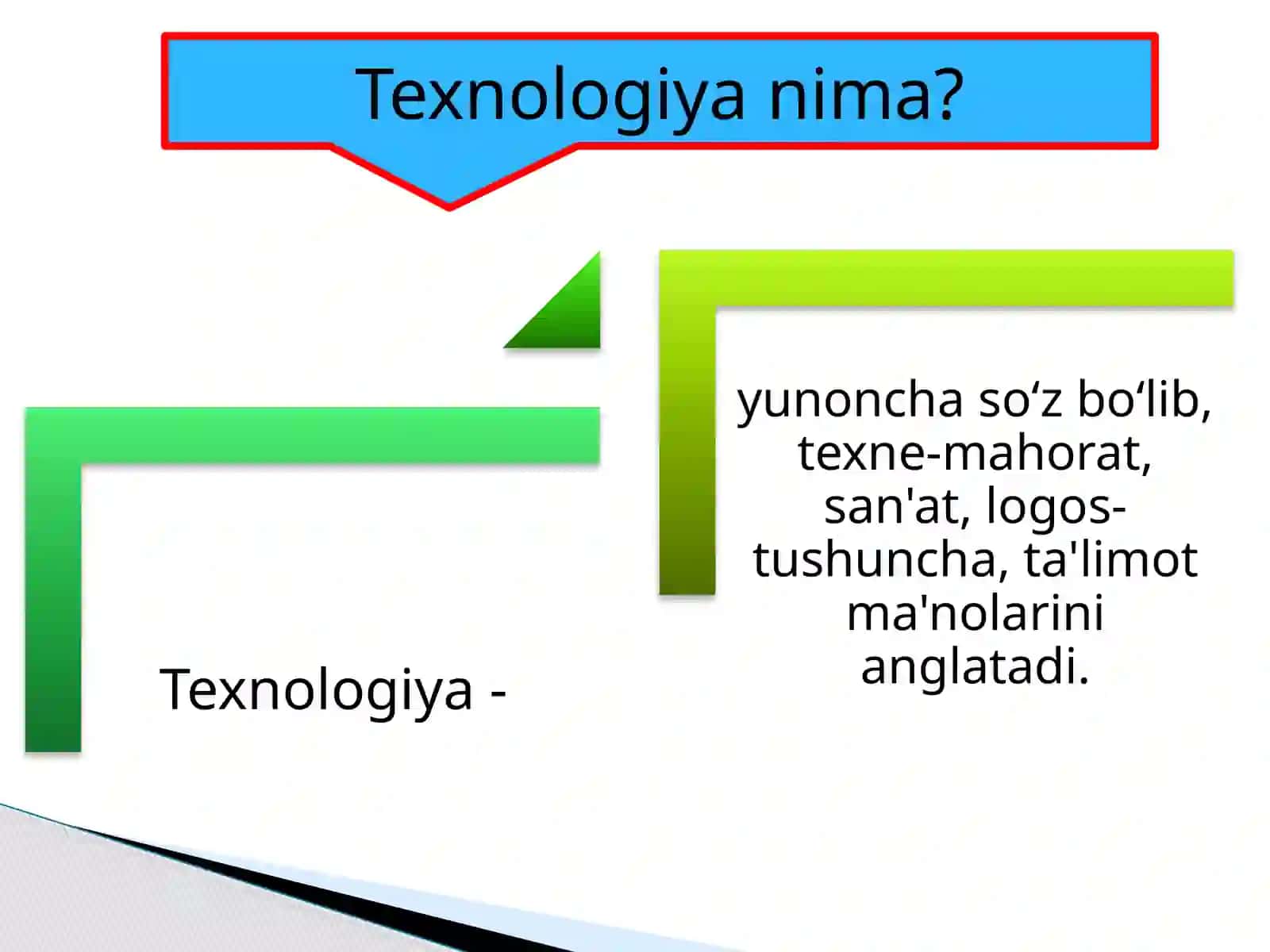 Boshlang’ich sinflarda texnologiya ta’limining maqsad va vazifalari. Texnologiya o’qitish metodikasi fanining nazariy va amaliy asoslari 4