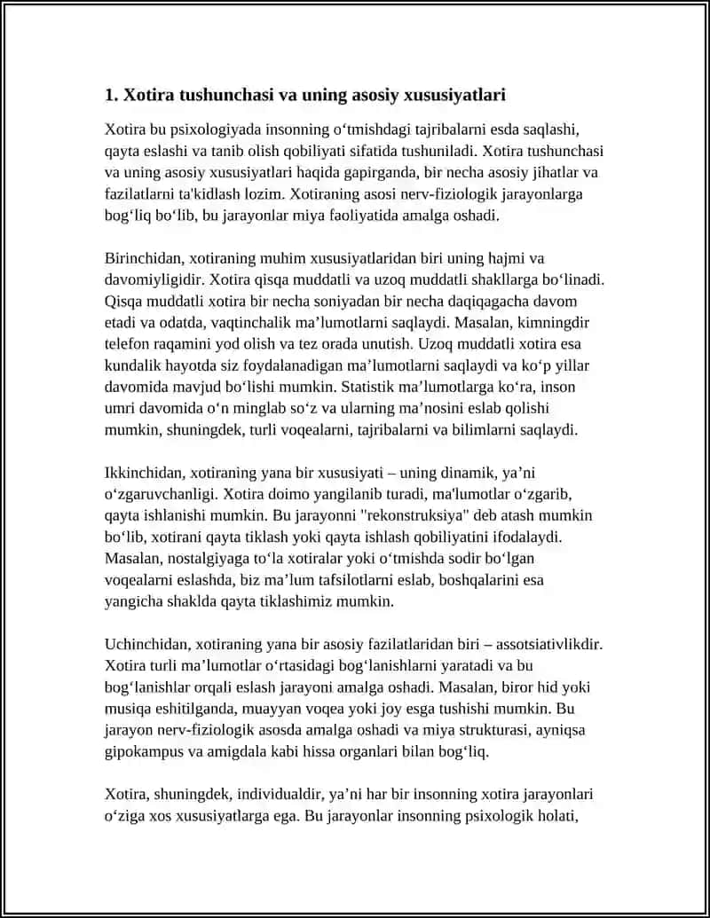 Xotira Haqida Tushuncha va uning Nerv-Fiziologik Asosi 4