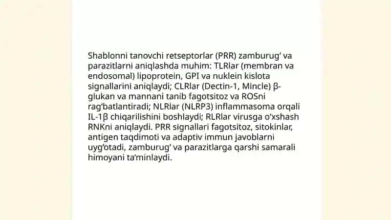 Immunitettizimi Faoliyati Bilan Zamburug‘li va Parazitar Kasalliklar Kelib Chiqishidagi Bog‘liqliklar 4