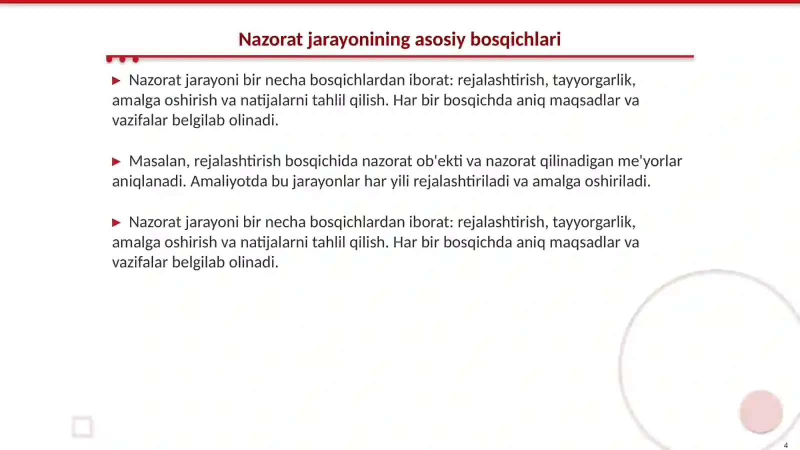ME’YORIY NAZORATNI TASHKIL QILISH VA OʻTKAZISH TARTIBLARI 4