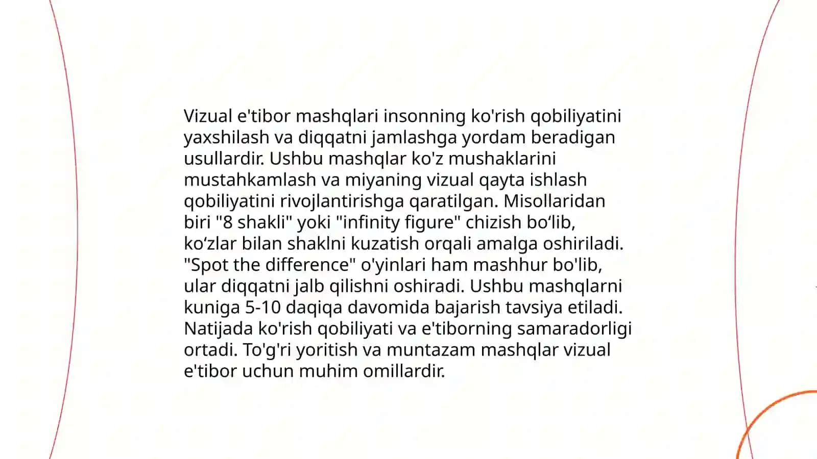 Diqqatni rivojlantiruvchi psixologik mashg'ulotlar 4
