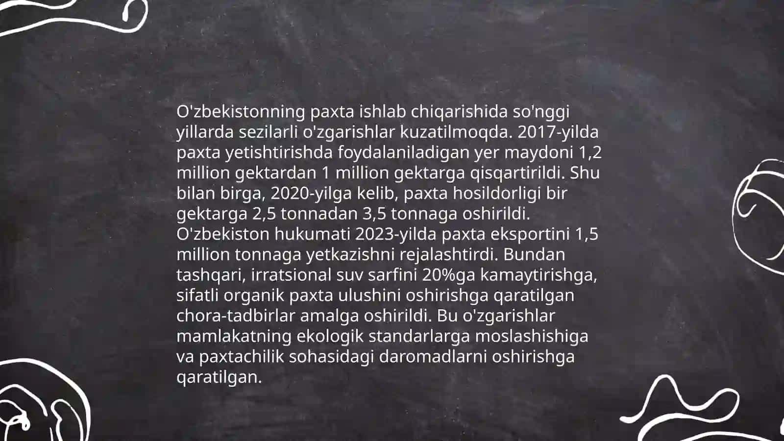 Oʼzbekiston Respublikasi mustaqillik yillarida qishloq va sanoat sohasidagi oʼzgarishlar 4