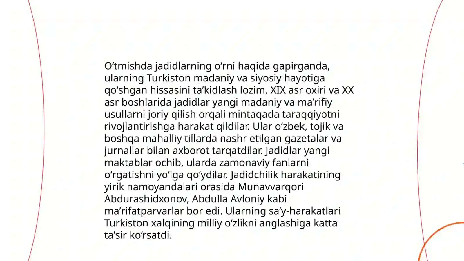 Jadidlar harakati va milliy uyg'onish 4
