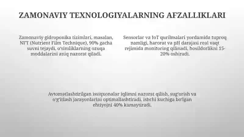Tomatdosh sabzavot ekinlarining zamonaviy texnologiya asosida yetishtirish 4