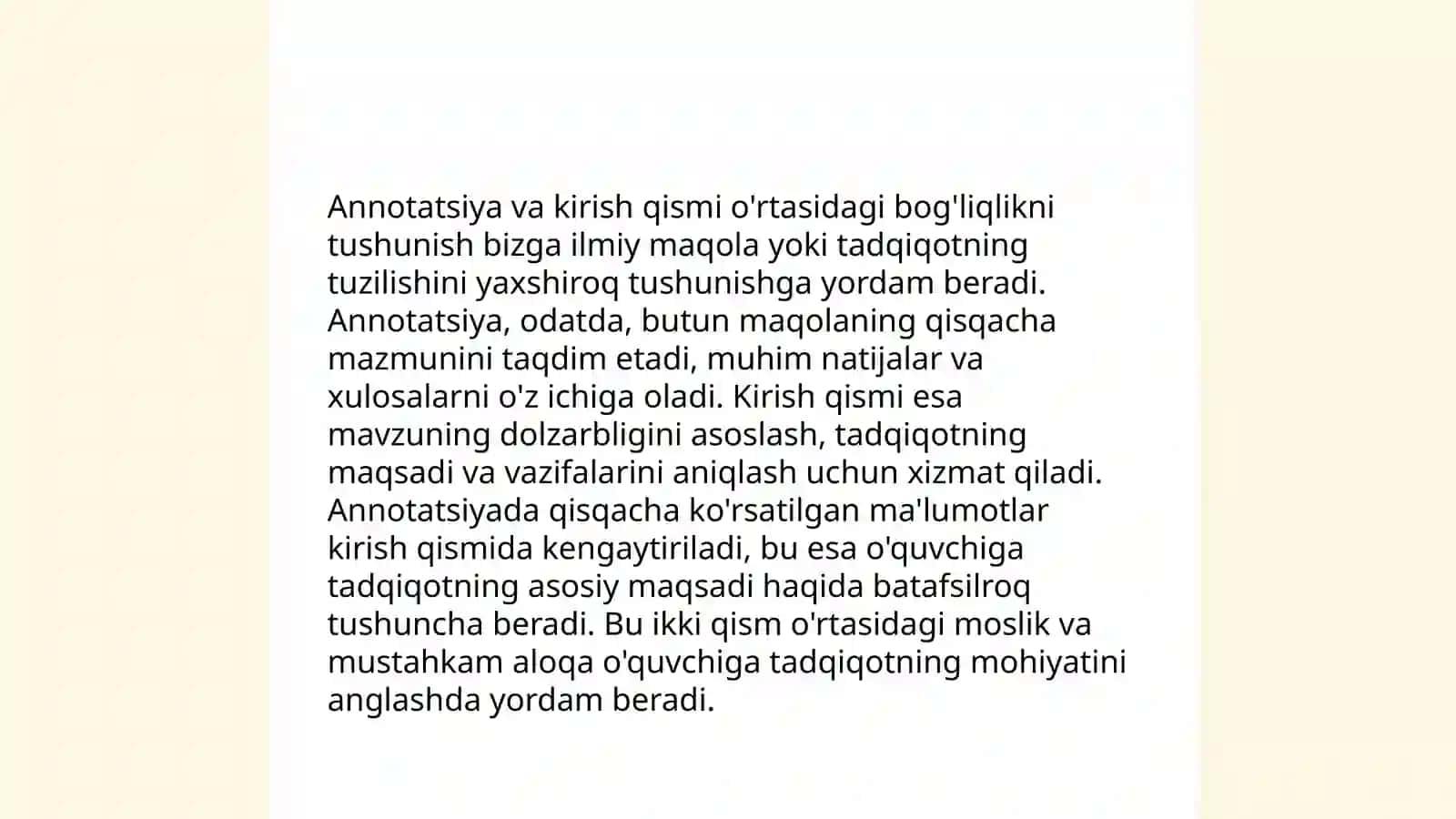 Dissertatsiya annotatsiyasi tuzilishi 4