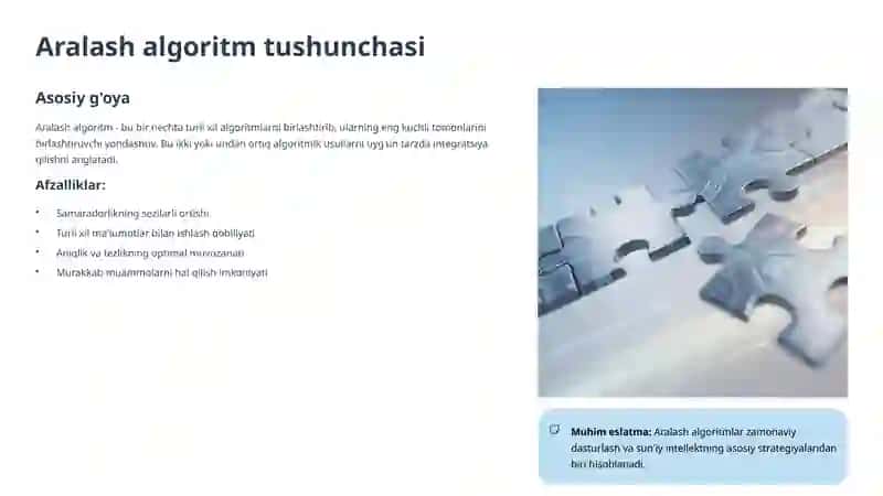 Aralash Algoritmlar: Zamonaviy Hisoblashning Kuchli Yondashuvi 4
