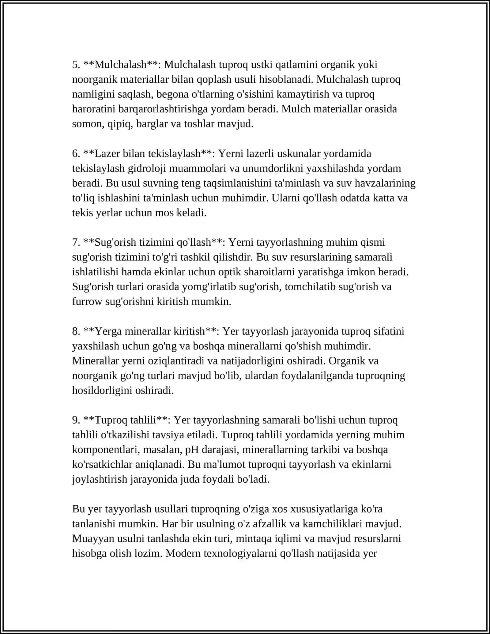 YERNI KUZGI BUGʻDOY VA GʻOʻZA EKISHGA TAYYORLASH 4