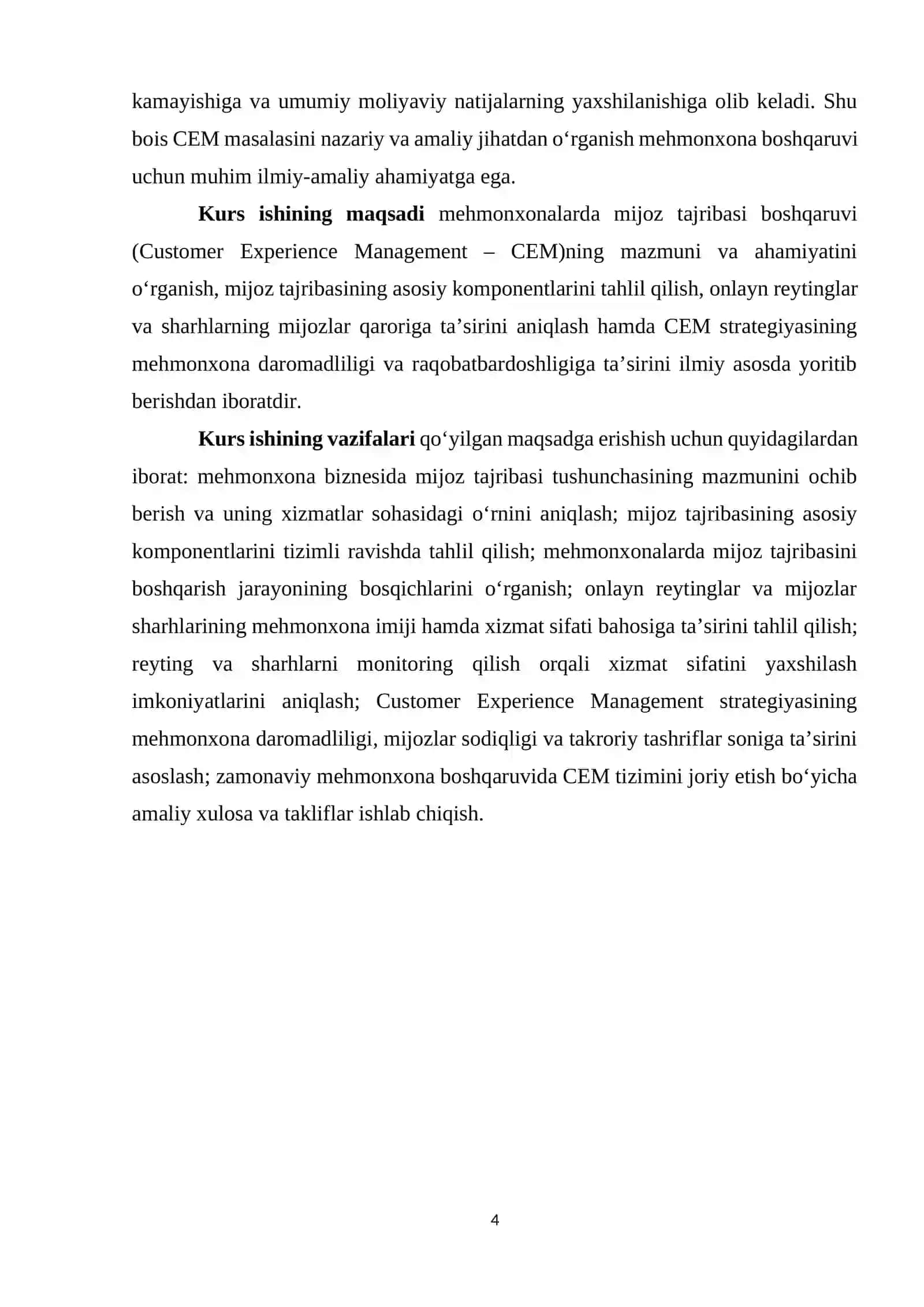 Mehmonxonalarda mijoz tajribasi boshqaruvi (Customer Experience Management - CEM) 4