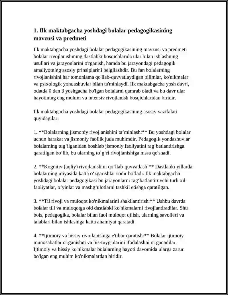 ILK MAKTABGACHA YOSHDAGI BOLALAR PEDAGOGIKASI 4