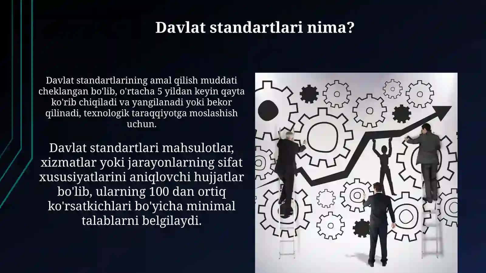 Davlat standartlari ularni ishlab chiqish va qolash 4