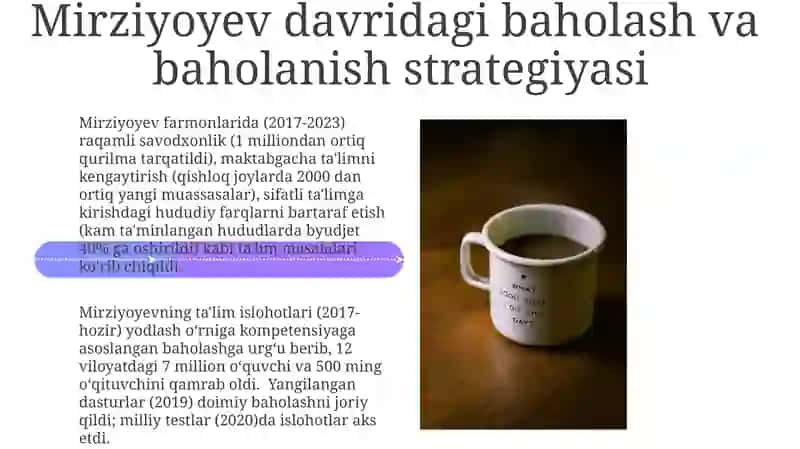 Mirziyoyevning o'qituvchilar tayyorlash bo'yicha tasavvuri 4